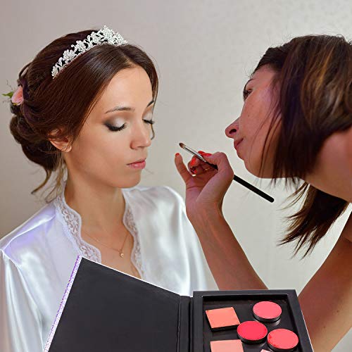 101 Pieces Metal Stickers for Eyeshadow Palette Set, Includes 1 Makeup Depotting Tool, 50 Pieces Square Adhesive Empty Palette Metal Stickers and