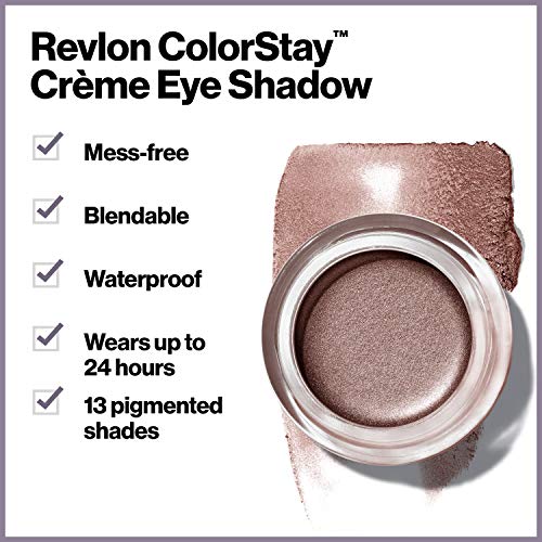 Revlon Colorstay Creme Eye Shadow, Longwear Blendable Matte or Shimmer Eye Makeup with Applicator Brush in Rose Beige, Praline (730)