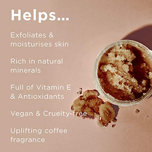 PraNaturals Dead Sea Salt & Coffee Body Scrub 500g - Natural formula, Exfoliating, Nourishing & Hydrating, Made with Arabica coffee powder, No pa