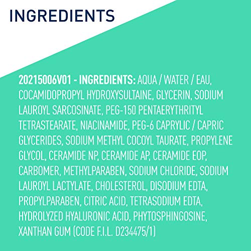 CeraVe Foaming Cleanser 16 oz for Daily Face Washing, Normal to Oily Skin