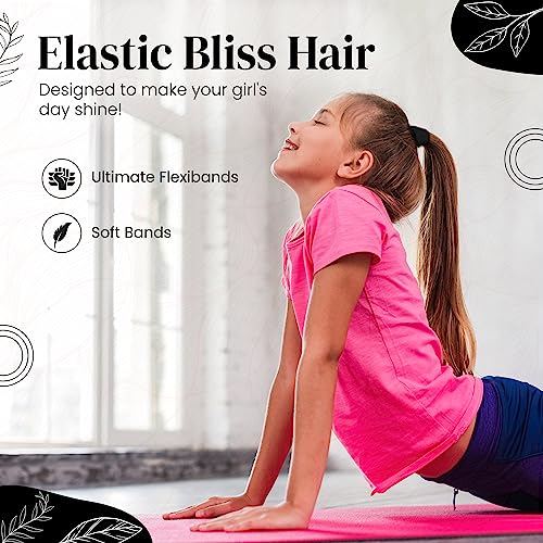 Bellure 30 Pcs 4mm Balck Hair Bands For Women, Black Hair Bobbles For Women Thick Hair, Snag-free elastic hair ties for women hairbands, Ponytail