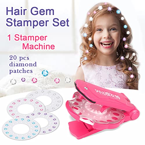 Audasi 300 Rhinestones Shining Hair Diamonds Bit for Hair Bedazzler Kit with 300 Bling Bling Hair Gems Hair Styling Tool Hair Gem Stamper Beauty