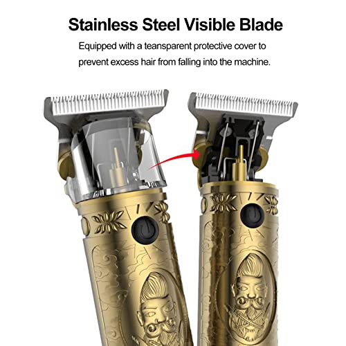 Hair Clippers Men,Beard Trimmer Men with Combs,Professional Rechargeable Precision Sharp T-Blade Grooming Kits,Electric Cordless Hair Clipper for