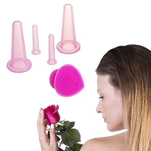 Cupping Therapy Set for Face - Double Chin Reducer - Face Cupping Set - Ideal to Cup Your Cheeks, Chin and Lips - Facial Cupping Sets - Anti Cell