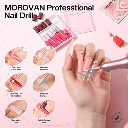 Morovan Acrylic Nail Kit with Drill - Professional Nails Kit Acrylic Set With Everything for Beginners Glitter Acrylic Nail Set Acrylic Nail Supp