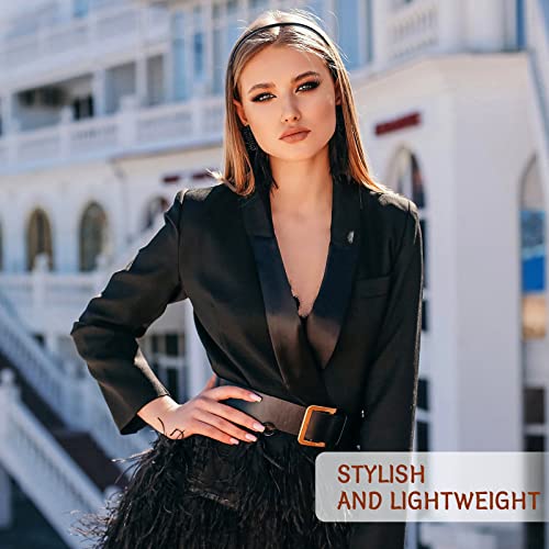 Skinny Plastic Headbands for Women Girls, PROUSKY 3 Pieces Plastic Headband With Teeth, 3 Color Alice Hair Bands Hair Accessories for Sport Washi