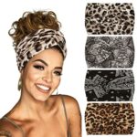 TERSE Wide Headbands for Women, 4pcs Extra Wide Hairbands Elastic Head Band Hair Accessories