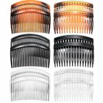 12 Pieces French Side Combs Plastic Twist Comb Strong Hold Hair Clips Hair Accessories for Girls Women, 16 and 23 Teeth