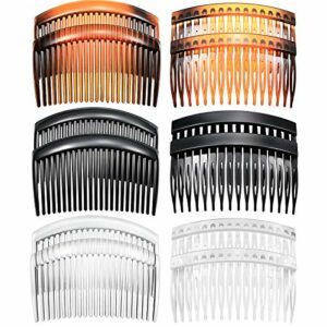 12 Pieces French Side Combs Plastic Twist Comb Strong Hold Hair Clips Hair Accessories for Girls Women, 16 and 23 Teeth