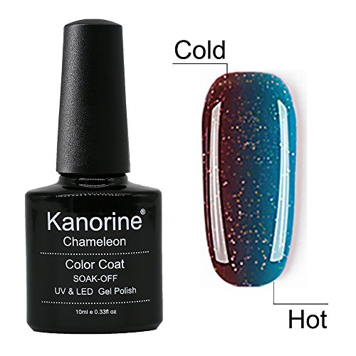 Kanorine Temperature Color Changing Gel Nail Polish UV LED Soak Off Gel Varnish Manicure Colour Changing Art Gel Polish 10mL