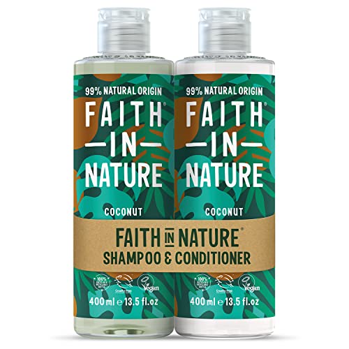Faith In Nature Natural Grapefruit & Orange Shampoo and Conditioner Set, Invigorating, Vegan & Cruelty Free, No SLS or Parabens, For Normal to Oi