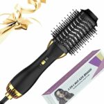 Hair Dryer Brush - Lanboo Hot Air Brush with Adjustable Temperature - Hot Brush for Hair Styling Short Hair, Medium & Long Hair - Women Hair Volu