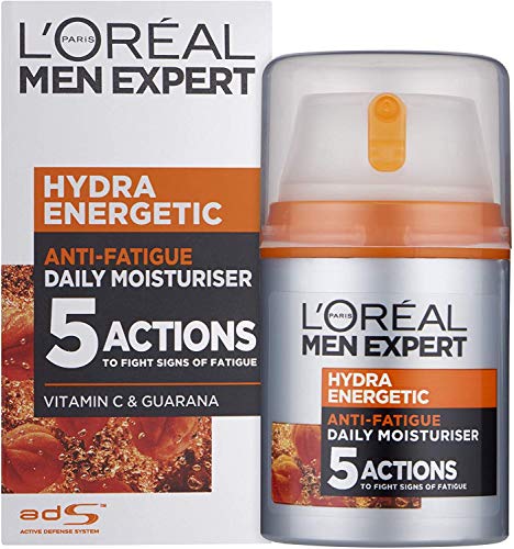 L'Oreal Paris Men Expert Gift Set for Men, Look Lively Anti-Fatigue Skin Duo: Hydra Energetic Face Wash and Moisturiser, 100ml