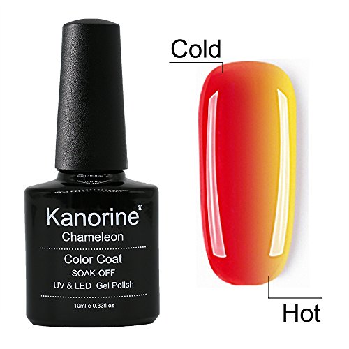 Kanorine Temperature Color Changing Gel Nail Polish UV LED Soak Off Gel Varnish Manicure Colour Changing Art Gel Polish 10mL