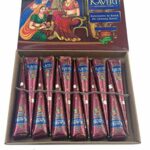 12 x Kaveri Dark Brown Mehndi All Natural Body Art Organic Temporary Tattoo