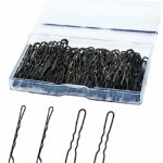 5FFM Pack of 200 Bobby pins,Premium Black Hair Clips with storage box, perfect hair styling accessory for all hair types(Rust free), 130.0 grams,