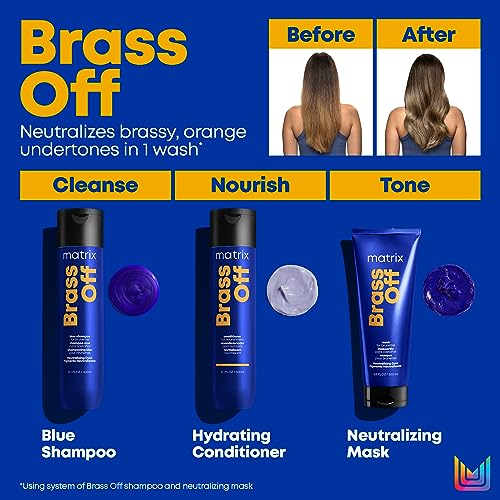 Matrix | Brass Off | Blue Toning Shampoo to Correct Orange Undertones on Lightened Hair, Total Results