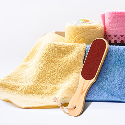 Eruinfang, Double Sided Wooden Foot Rasp File Foot Scraper Hard Skin Remover Foot Files for Wet Dry Cracked Feet Removing Dead Skin Foot Care, Bl