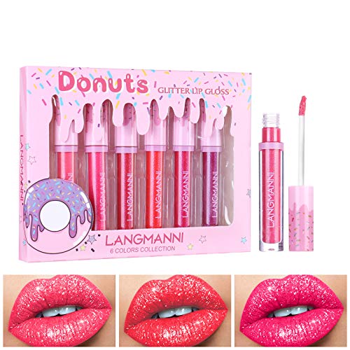 Mimore 6 Colors Matte Lipstick Set Matte Glitter Shimmer Magical Lipgloss Set pigment-rich matte colors Lipstick professional Lip Glaze Makeup Ki