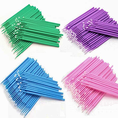 Botanique 200pcs Micro Applicator Brushes, Disposable Eye Extension Brushes, Micro Make Up Mascara Brushes, Oral and Dental, Colour Purple