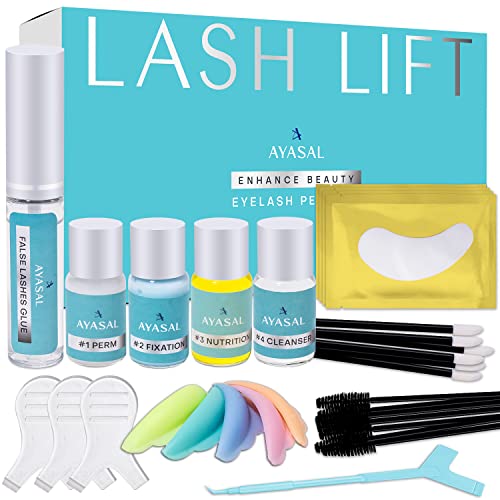 AYASAL Eyelash Perm Kit, Long-Lasting Curl, Home & Professional Use, Lash Lift Kit & Safe Perming Wave, Semi-Permanent Curling, Professional Qual