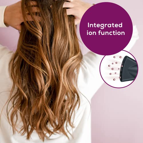 Beurer Style Pro HC25 Travel Hair Dryer,Lightweight Portable Hairdryer,Dual Voltage 110-120/220-240 V (1200/1600 Watts)For Worldwide Use,Ion Func