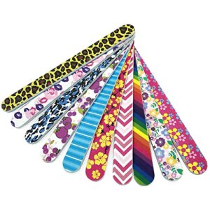 10PCS Professional Double-Sided Emery Boards, Nail Files for Natural Artificial Nails, Gel Polished Removal Thick Toenails Nails Treat Manicure F