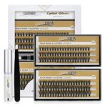 LASHVIEW DIY Eyelash Extension, Individual Lashes Kit,Cluster Lashes,Individual Lashes with Glue and Tweezers
