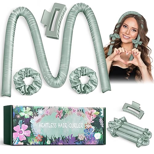 Heatless Curlers headband, High Resilience Sponge Heatless Curls DIY Long Hair Styling Tools, No Heat Silk Curling Ribbon, Heatless Curelrs Suita