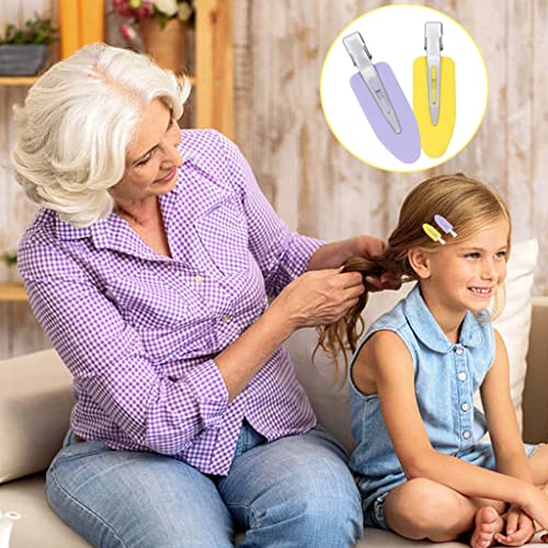 HTHL No Bend Hair Clips, 24 Pieces No Crease Curl Pin Clips, Creaseless Hair Clips for Girls Women Hair Styling Accessories(Multicolor)