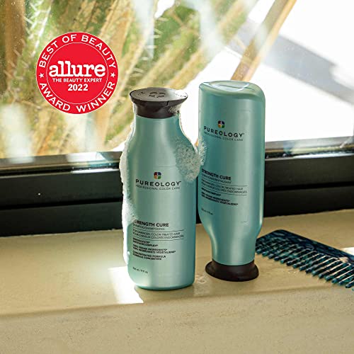Pureology | Strength Cure | Strengthening Conditioner, For Damaged, Colour Treated Hair, Vegan