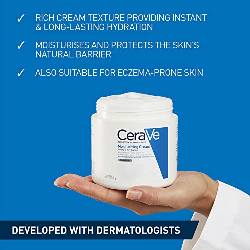 CeraVe Deep Hydration 2-Step Routine for Dry Skin | Cleanser 236 ml and Moisturising Cream 454 g