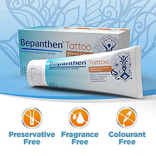 Bepanthen Tattoo Intense Care Ointment, Formulated with Provitamin B5, 50g