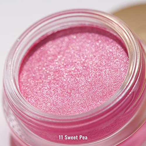 Oulac Shiny Light Blue Cream Eyeshadow, Can Be Used as Highlighter and Eyeshadow, Glitter Eyeshadow with Creamy Texture, Waterproof, Large Capaci