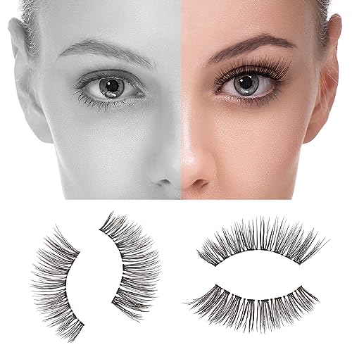 DYAFIN 3D Eyelashes 100% Handmade Strip Lashes Reusable Lightweight Soft Long False Eyelashes 4 Pairs Fake Eyelashes