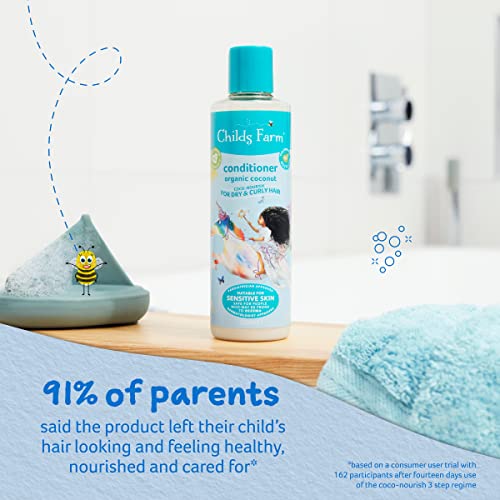Childs Farm Kids Conditioner for Curly, Dry Hair, Coco- Nourish Conditioner, Contains wonderful fragrance which doesn’t irritate sensitive skin,