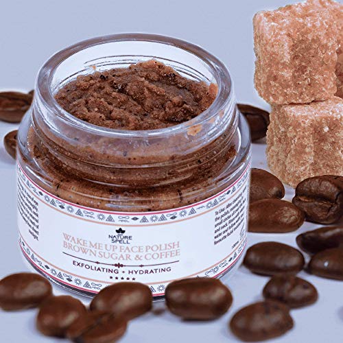 Nature Spell Brown Sugar & Coffee Face Scrub Exfoliator 100 ml – Natural Coffee Scrub Exfoliates Dead Skin Cells, Reduces Inflammation, Softer &