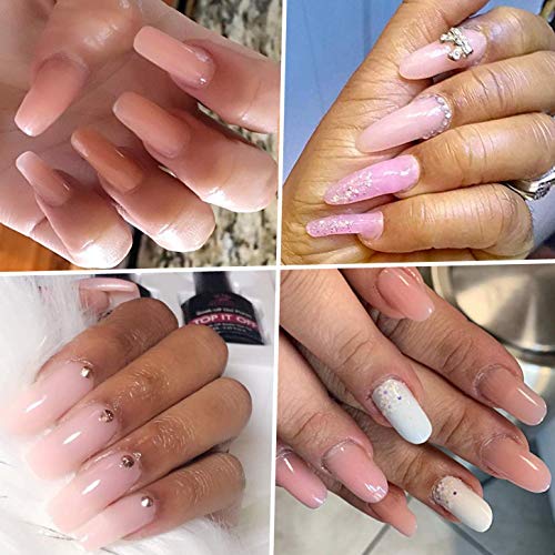 Makartt Poly Nail Gel, Nail Extension Gel 50ML, Builder Gel Nail Extension White Pink Clear Rosy for Technician Starter DIY Salon (Natural Pink)