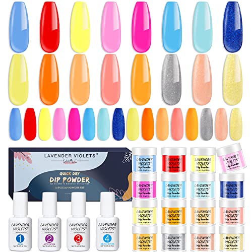 Lavender Violets 20 Pcs Dipping Powder System m962 9601 GROUP (French Nail)