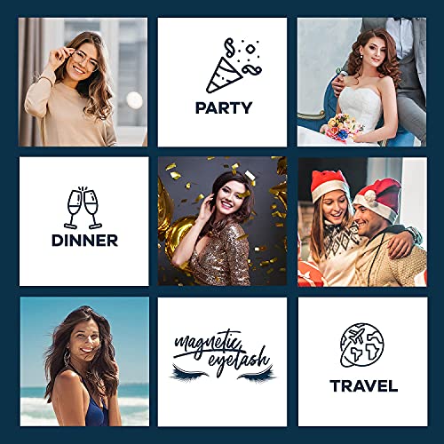 Chlffua Magnetic Eyelashes without Eyeliner 3 Pairs Reusable False Lashes Natural Look 3D Effect Waterproof Fake Eyelash Set with Applicator, 30