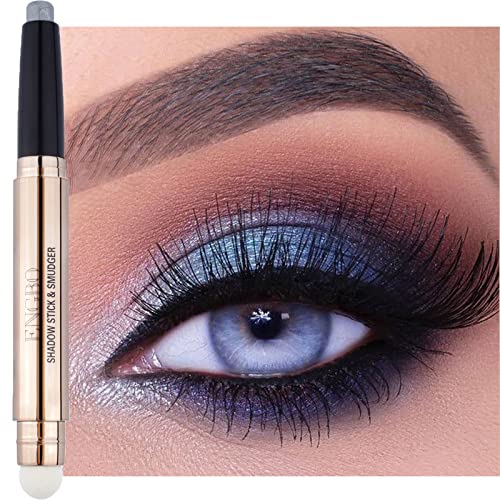Glitter Eyeshadow Metallic Eye Shadow Stick,Pearl Shimmer Dual-Ended Eyeshadow Eye Brightener Highlighting Pen,High Pigmented,Cruelty Free,Smooth