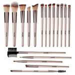 18 Pcs Professional Makeup Brushes Sets Foundation, Blending Powder Blush Concealers contour Eye Make Up Brush with Champagne Gold