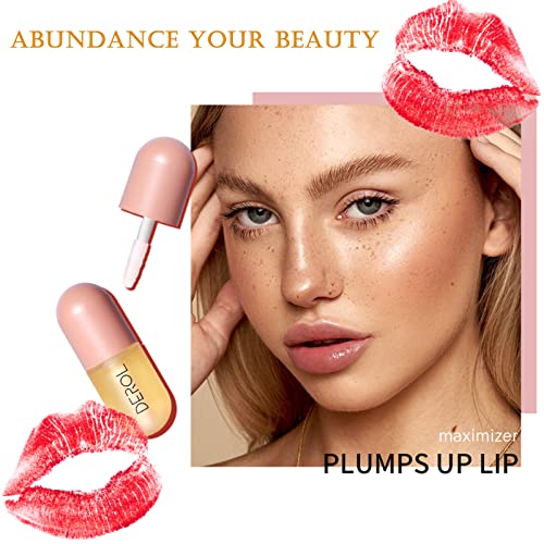 Rosarden Natural Lip Plumper and Lip Care Serum, Lip Enhancer, Lip Gloss, Balm Maximizer for Fullness, Plumping and Moisturizing Lips
