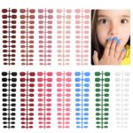 288 Pieces Kids Short False Nails, EBANKU Children Short Square Matte Press on Nails Round Full Cover Fake Nails, 12 Colors Artificial Nail Finge