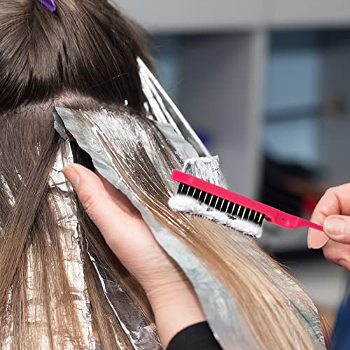 Fuyamp 3 Pcs Back Combing Brushes Teasing Hair Brush Set, Plastic Three Row Bristle Hair Brush Teasing Comb Grooming Combs Sturdy for Men Women H