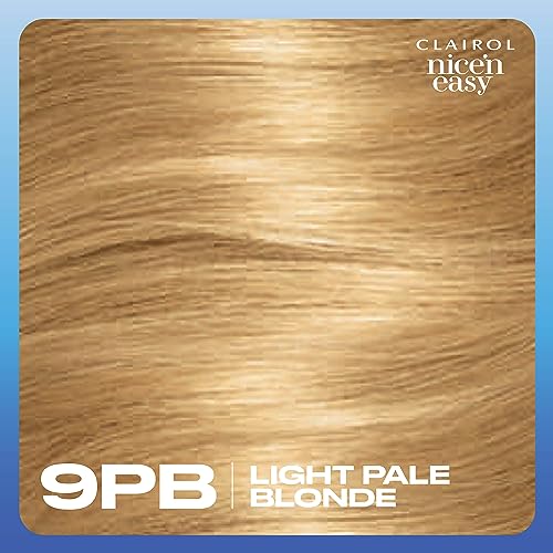 Clairol Nice'n Easy Crème, Natural Looking Oil Infused Permanent Hair Dye, 9PB Light Pale Blonde