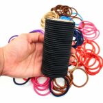 Bellure 30 Pcs 4mm Balck Hair Bands For Women, Black Hair Bobbles For Women Thick Hair, Snag-free elastic hair ties for women hairbands, Ponytail