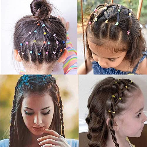 ILamourCar 250pcs Elastic Hair Bands, Hair Elastic Bands for Women, Elastic Hair Ties, Hair Elastic, Small Hair Bands, Clear Rubber Bands for Hai