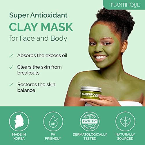 Face Masks Skincare Korean Skincare Organic Clay Mask - 100% Vegan Face Mask with Avocado & Green Tea - Body Mud Mask - Face Masks Beauty - Face