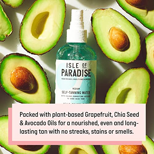 Isle of Paradise Self Tan Water Light (200 ml) Hydrating Self Tanning Water Natural Ingredients & Vegan